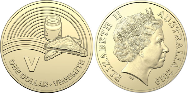 2019 Australia $1 (V for Vegemite) Unc A000030